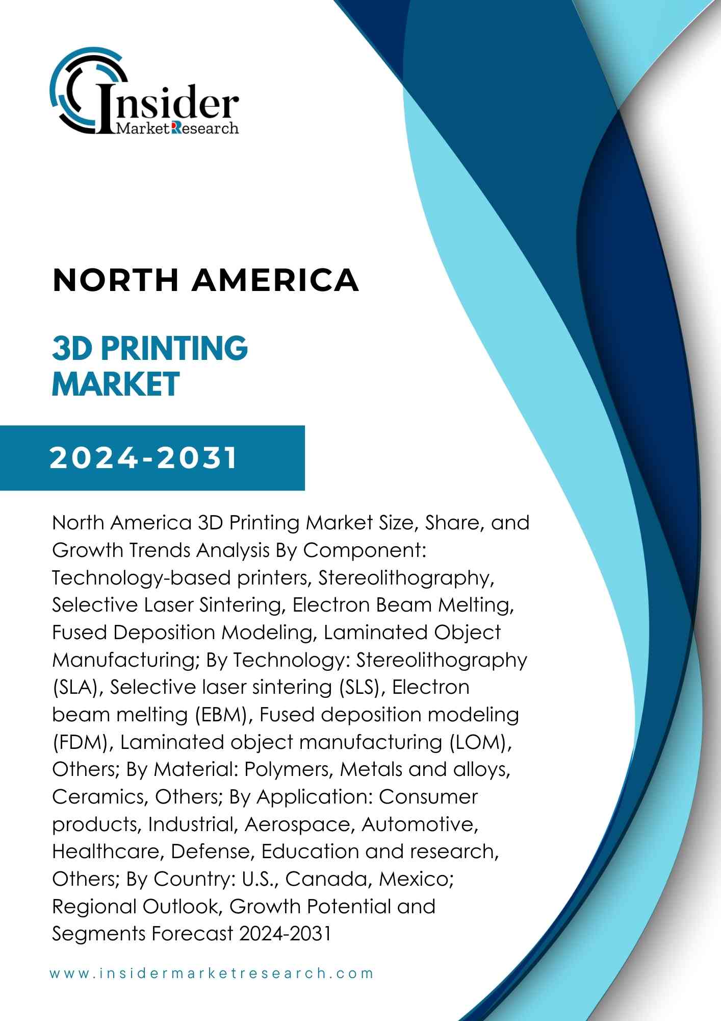 North America 3D Printing Market Size, Share, Growth and Forecast to 2031 | Insider Market Research